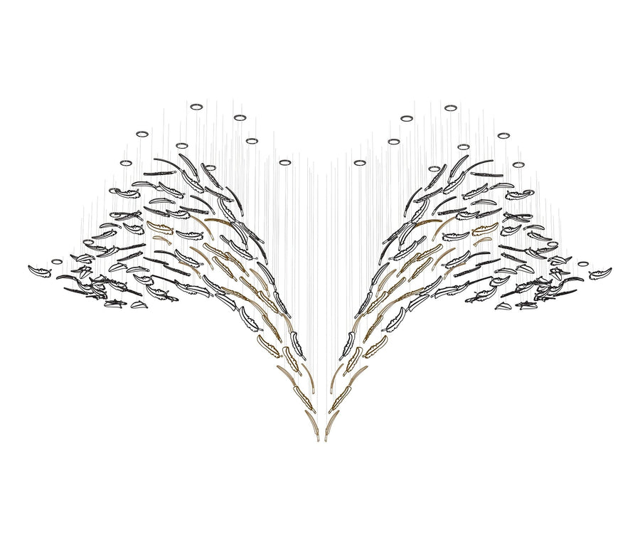 Glass Feathers Chandelier - Vakkerlight