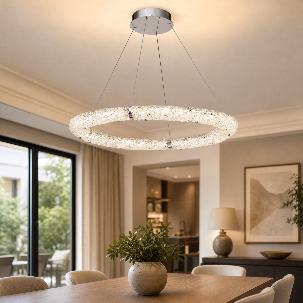Glitter Glamorous Modern Glass Chandelier