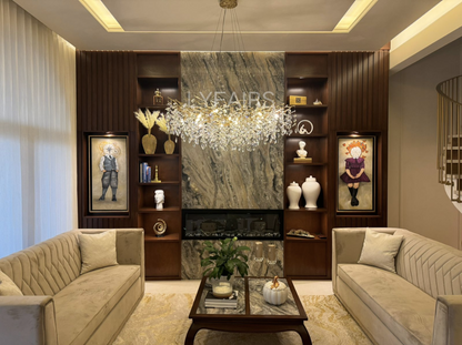 French Style Crystal Leaves Branch Chandelier