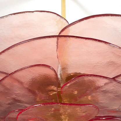 Petals Gold Murano Chandelier 21.6"-39.4"