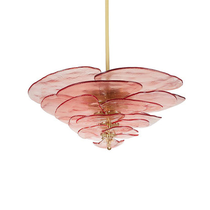Petals Gold Murano Chandelier 21.6"-39.4"