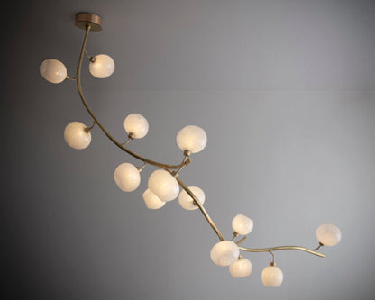 Modern Linear Brass Branches Chandelier for Dining Room - Yovalighting