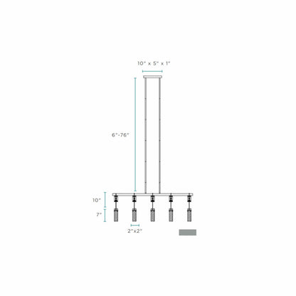 Harmony 5 Light Chandelier Chrome