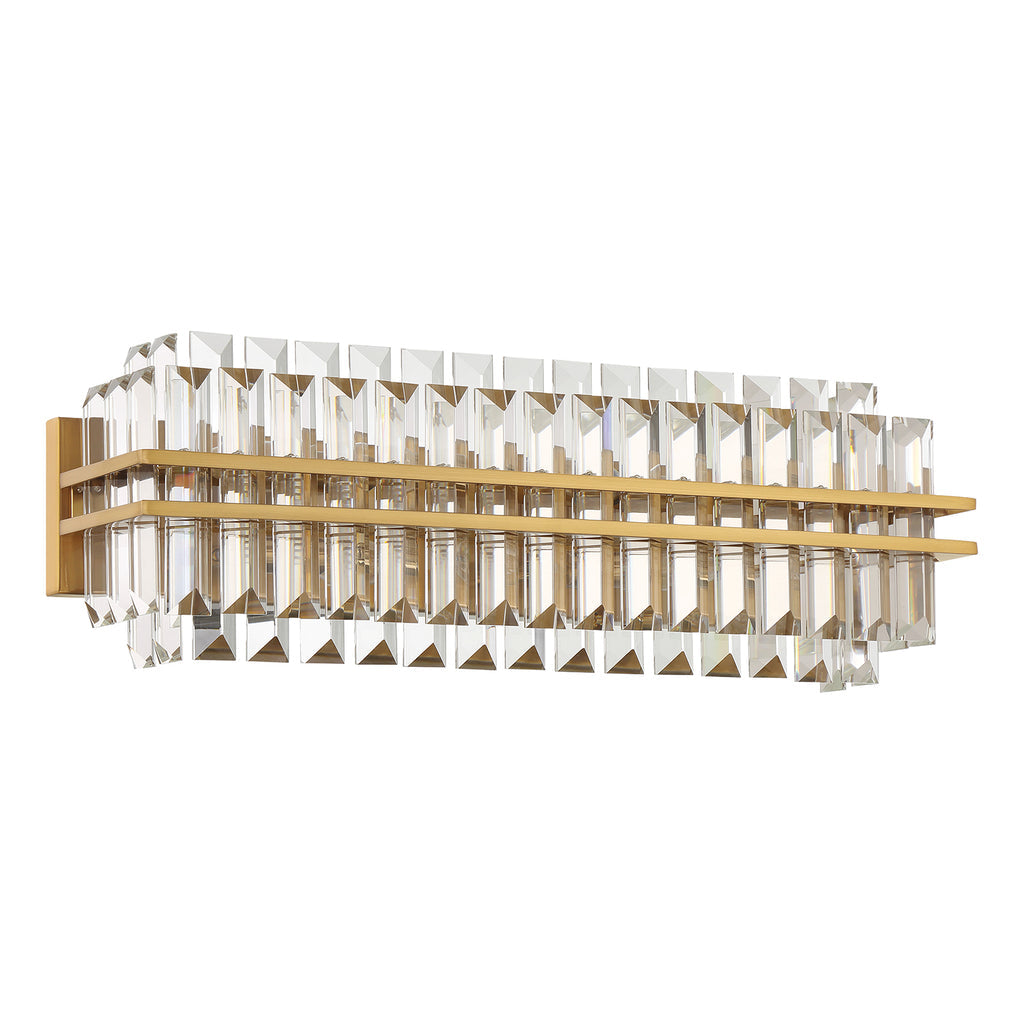 Hayer Crystal 4 Light Bathroom Wall Sconce