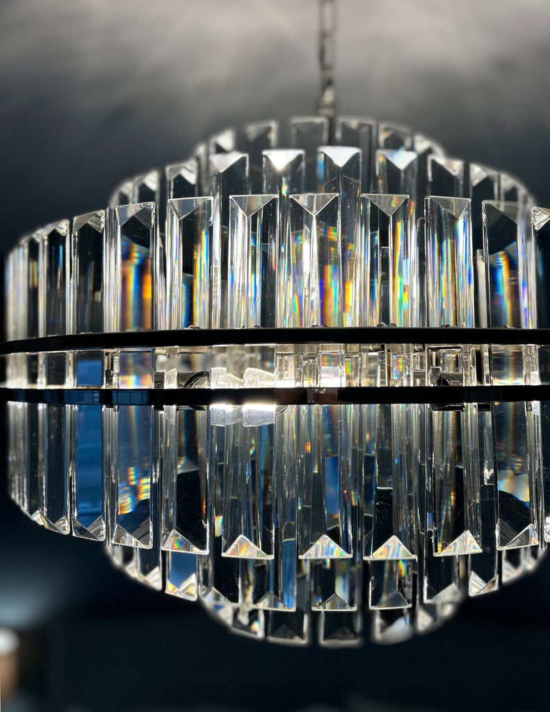 Hayer Round Crystal 12 Light Chandelier