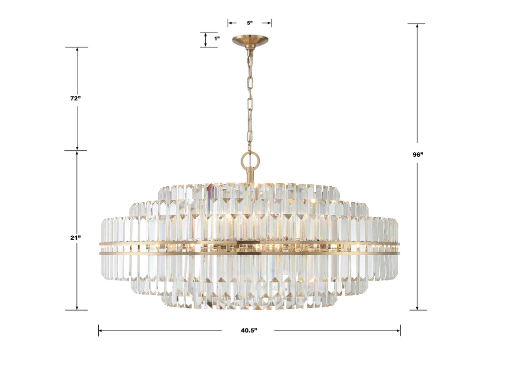 Hayer Round Crystal 32 Light Chandelier