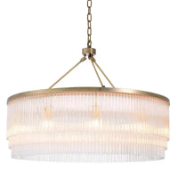 Hector L Modern Brass Glass Chandelier