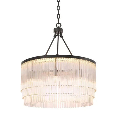 Hector S Modern Brass Glass Chandelier