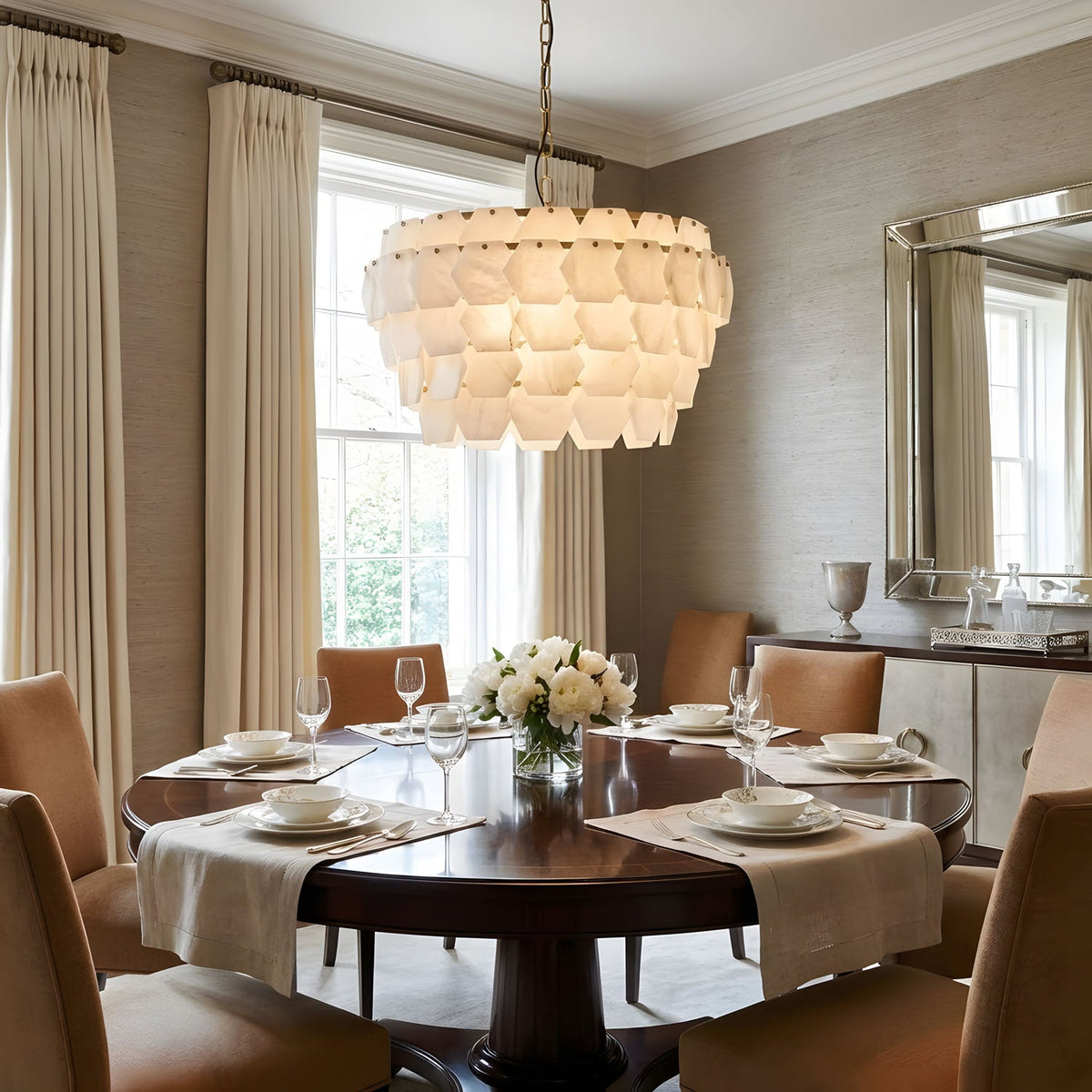 Hexa Cloud Alabaster Pendant Light - Vakkerlight