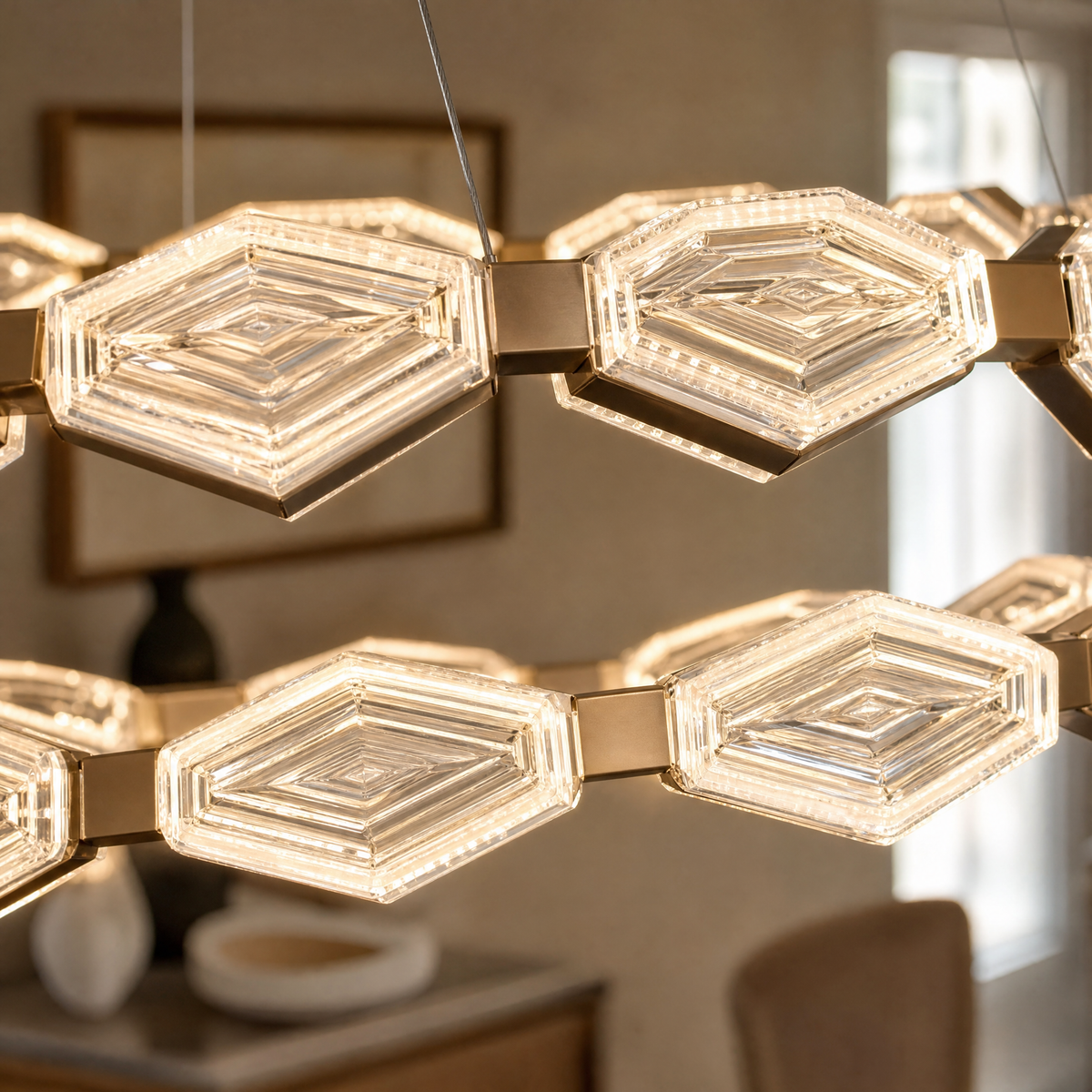 Hexon Foyer Chandelier Contemporary