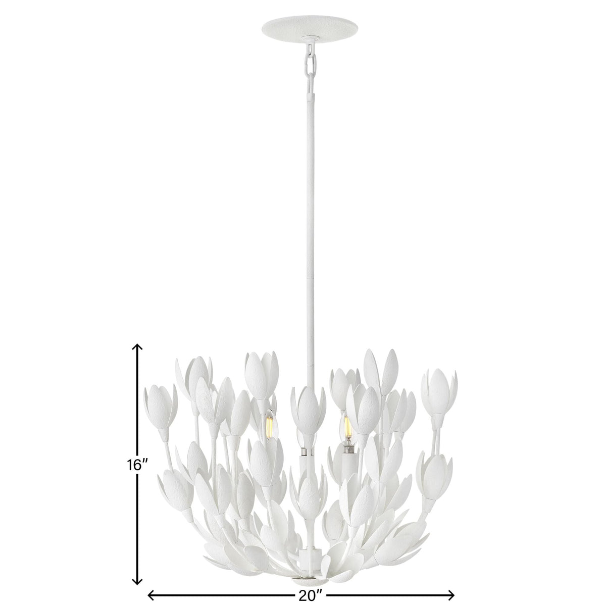 Flora 20 Inch 3 Light LED Chandelier