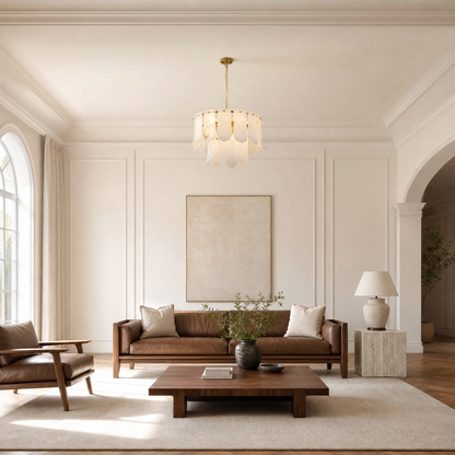 Hollis Modern Alabaster Round Pendant Light