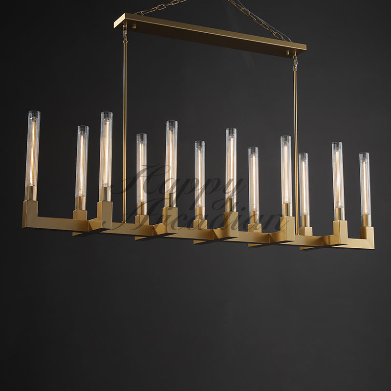 HA Candlestick Linear Chandelier Lighting 55'' 67"