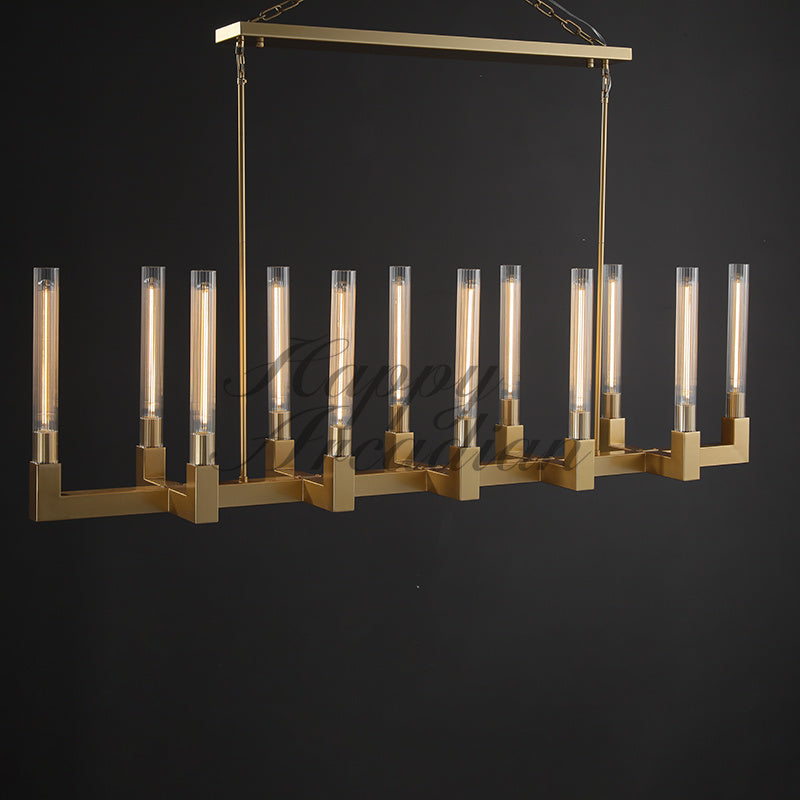 HA Candlestick Linear Chandelier Lighting 55'' 67"