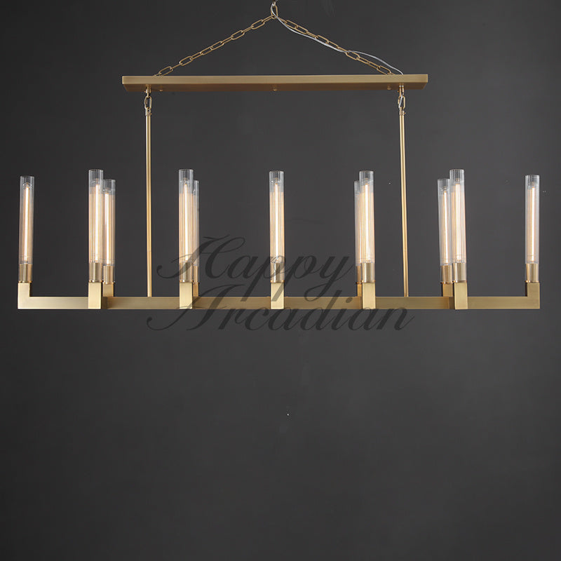 HA Candlestick Linear Chandelier Lighting 55'' 67"