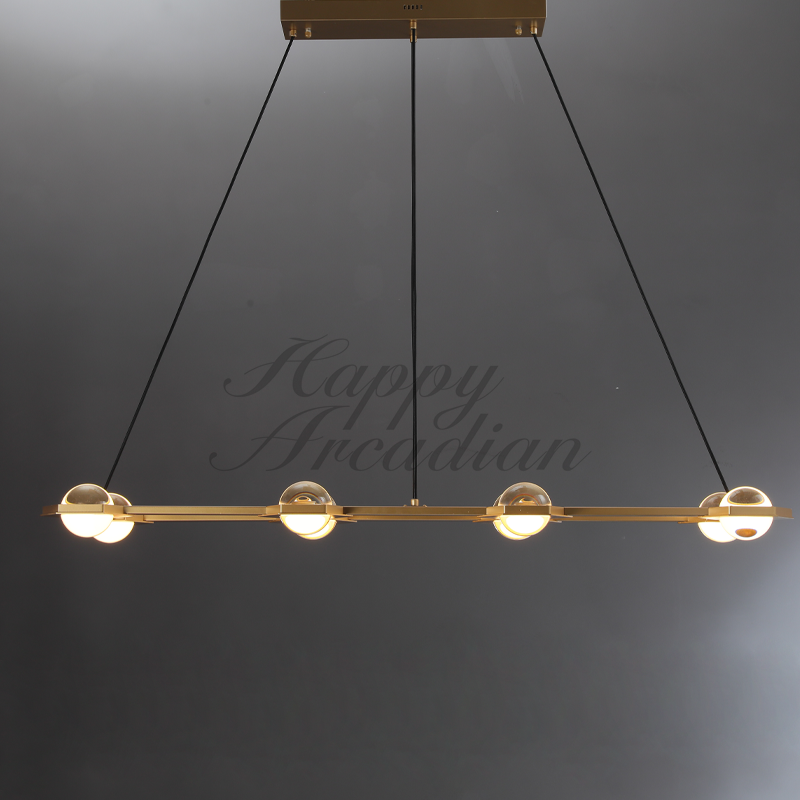 Celestra Crystal Ball Rectangular Chandelier 54"72''