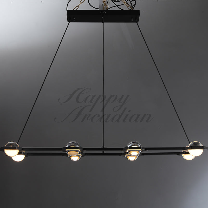 Celestra Crystal Ball Rectangular Chandelier 54"72''