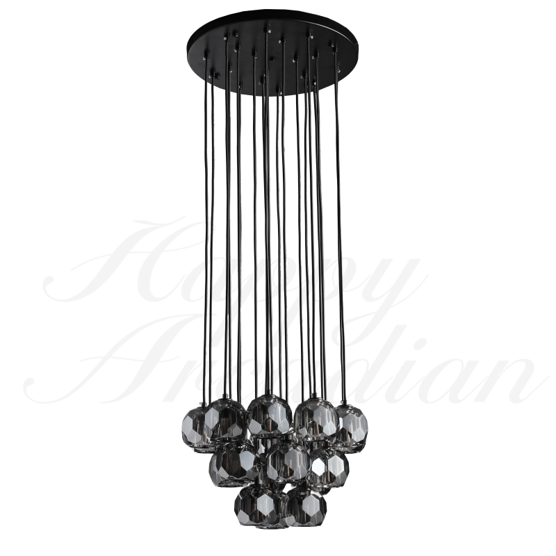 HA Bola De Crystal Round Cluster Chandelier 30" 40''