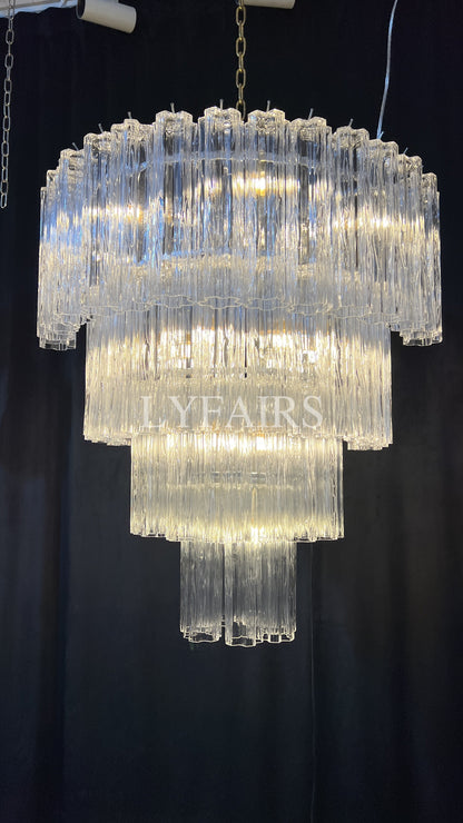 Modern Art Design 3/4/5/7-Tier Hand-blown Glass Tiered Chandelier