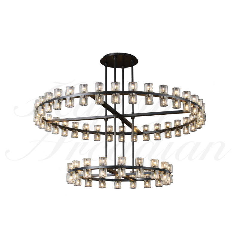 Akzone 2-Tier Round Chandelier 60″,108-Lights