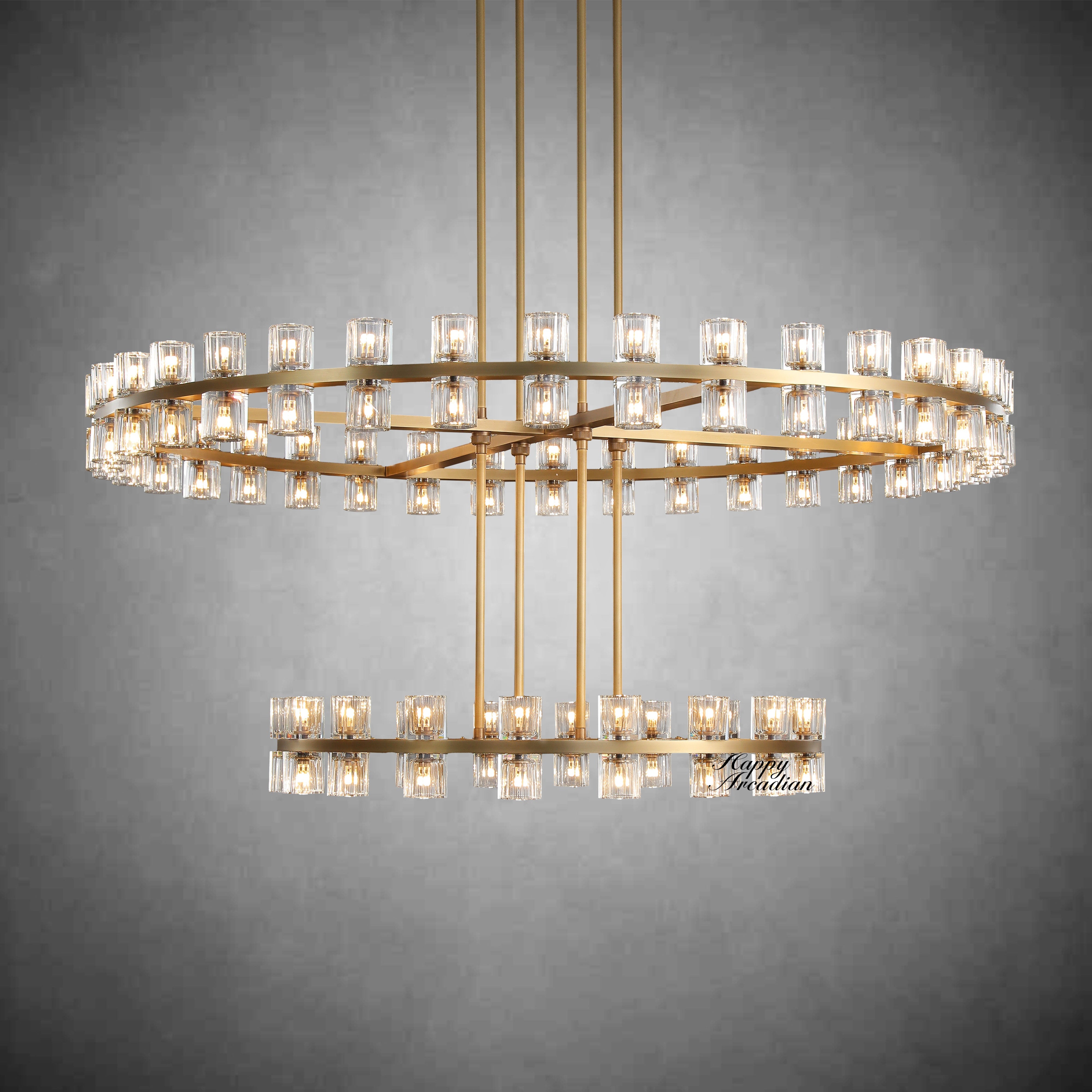 HA Harrison 2-Tier Round Chandelier 60″, 108-Lights