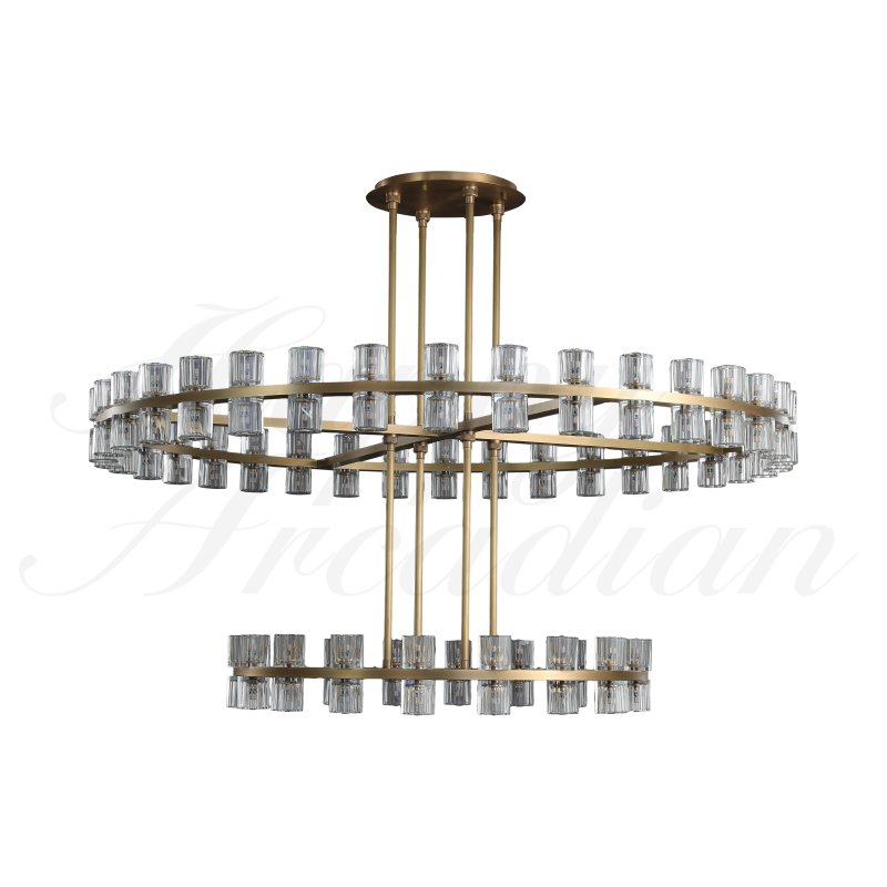 Akzone 2-Tier Round Chandelier 60″,108-Lights