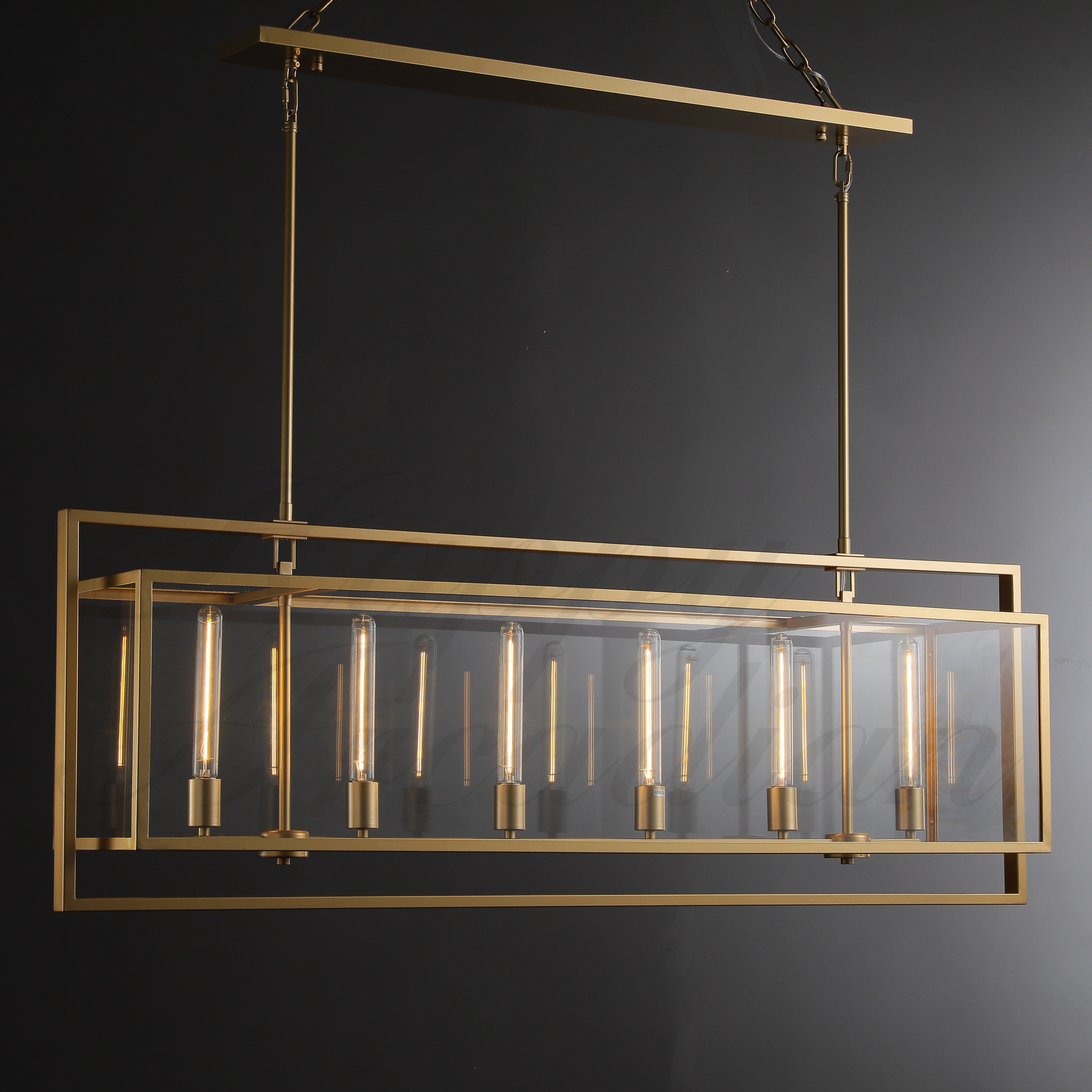 Verao Glass Rectangular Chandelier