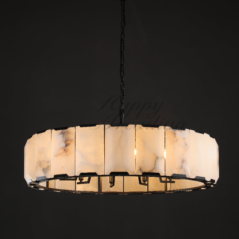 Halloway Calcite Round Chandelier