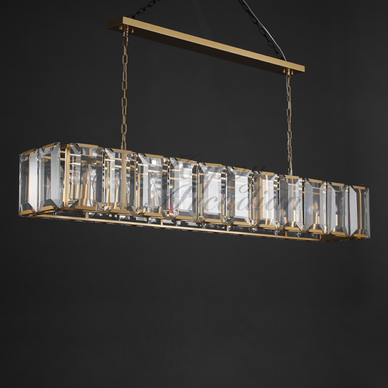 Halloway Crystal Rectangular Chandelier