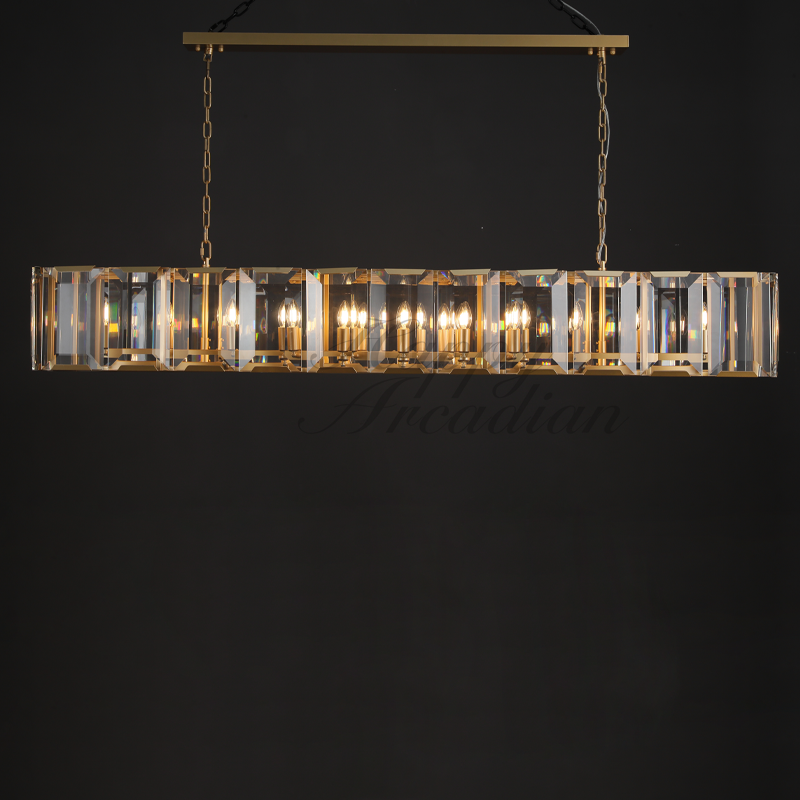 Halloway Crystal Rectangular Chandelier