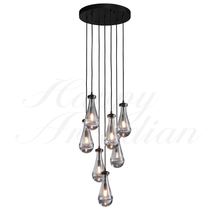 Raindrop Round Chandelier  18",7-Lights