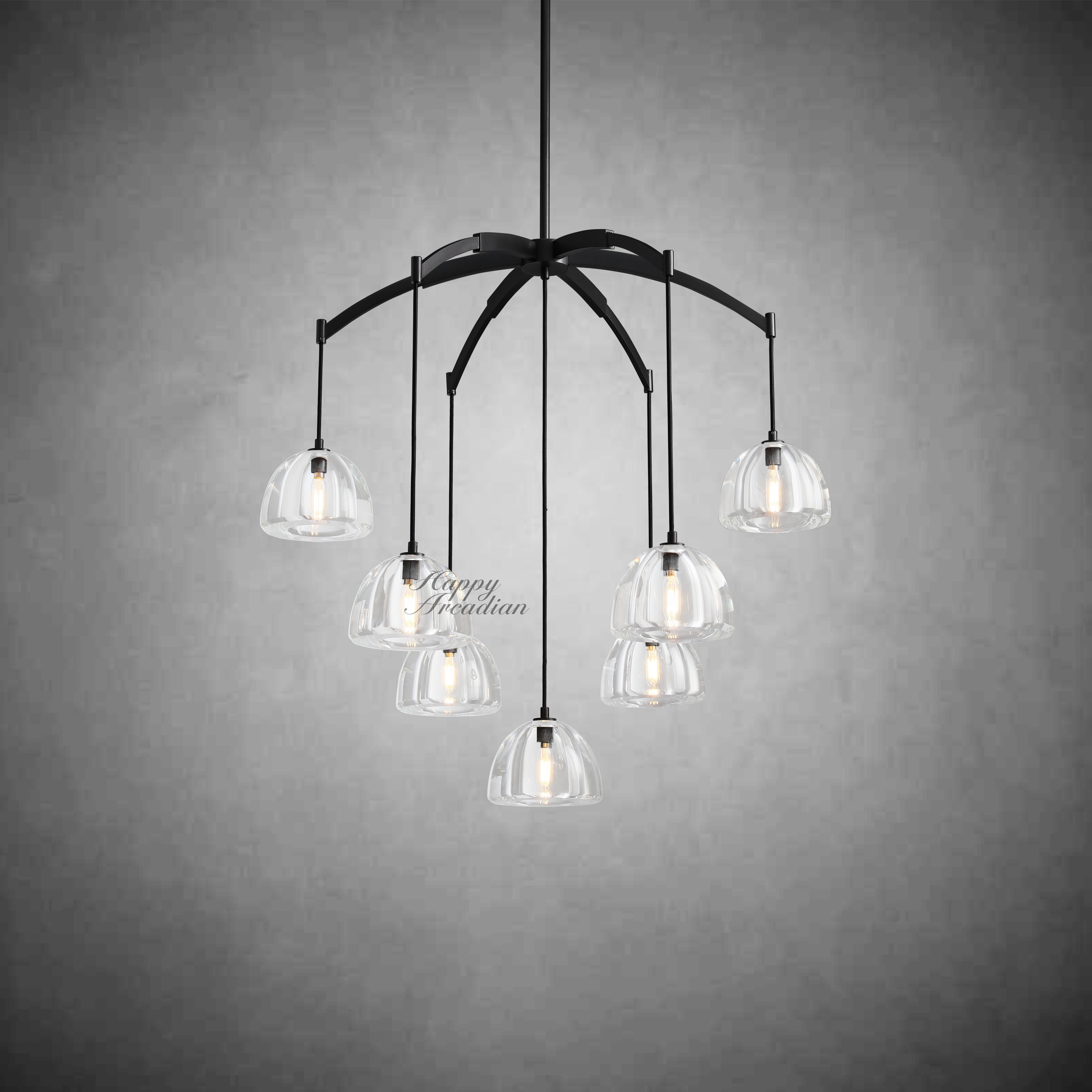 Hemis Modern Glass Round Chandelier 36''48''60‘’