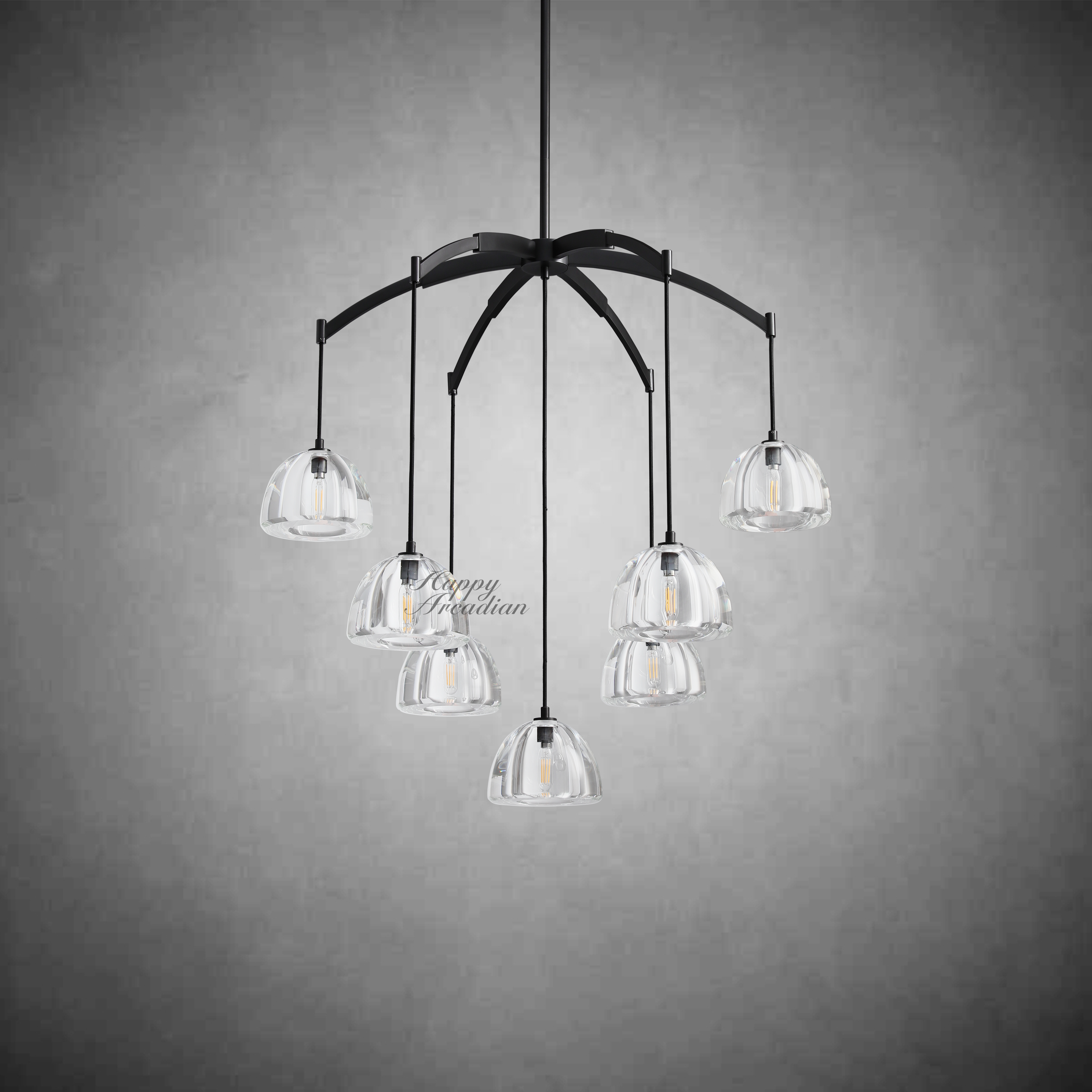 Hemis Modern Glass Round Chandelier 36''48''60‘’