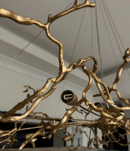 French Style Crystal Leaves Branch Chandelier