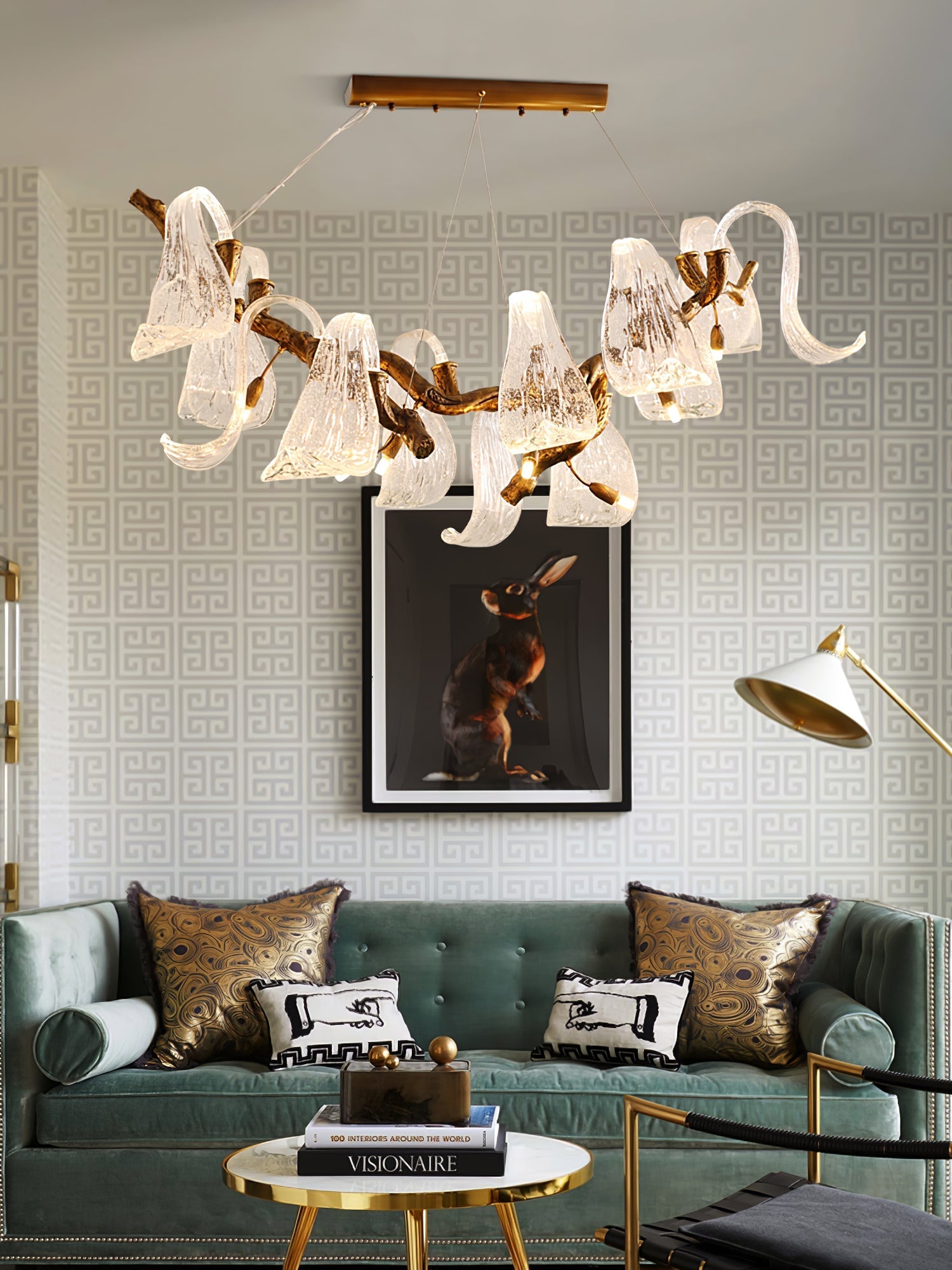 Icarus Wings Horizontal  Branch Chandelier