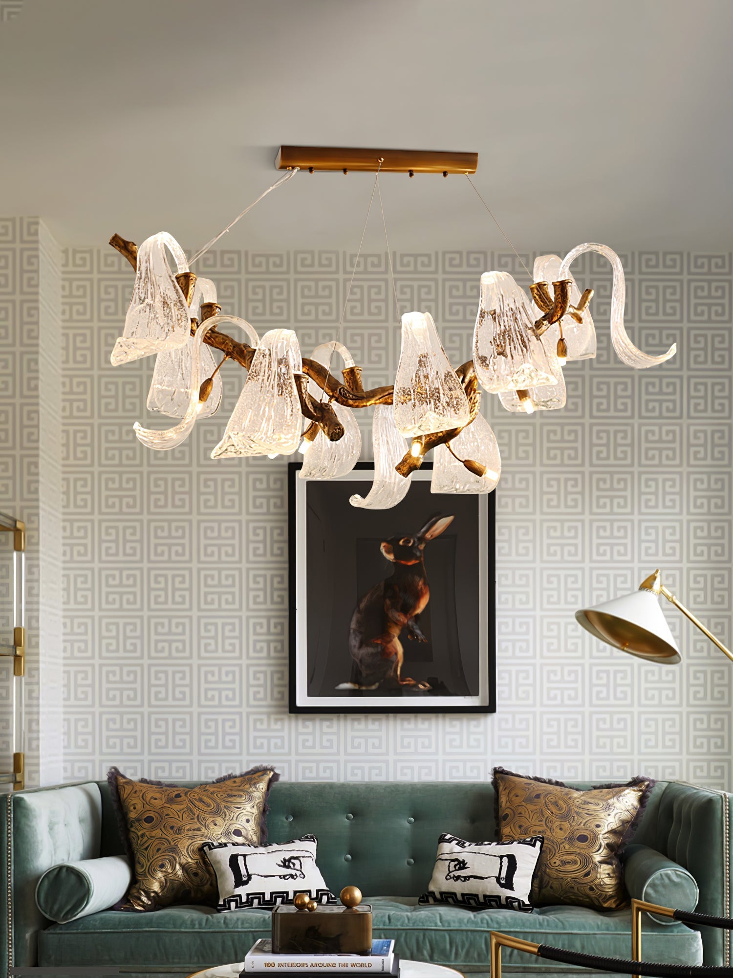 Icarus Wings Horizontal  Branch Chandelier