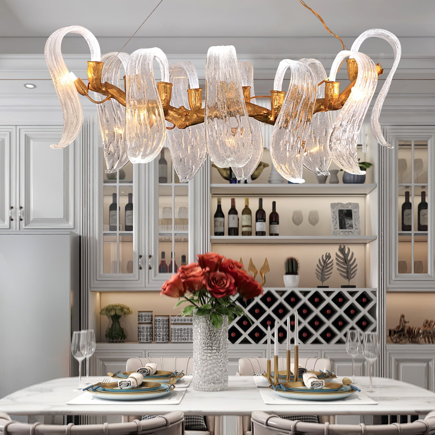 Icarus Wings Horizontal  Branch Chandelier