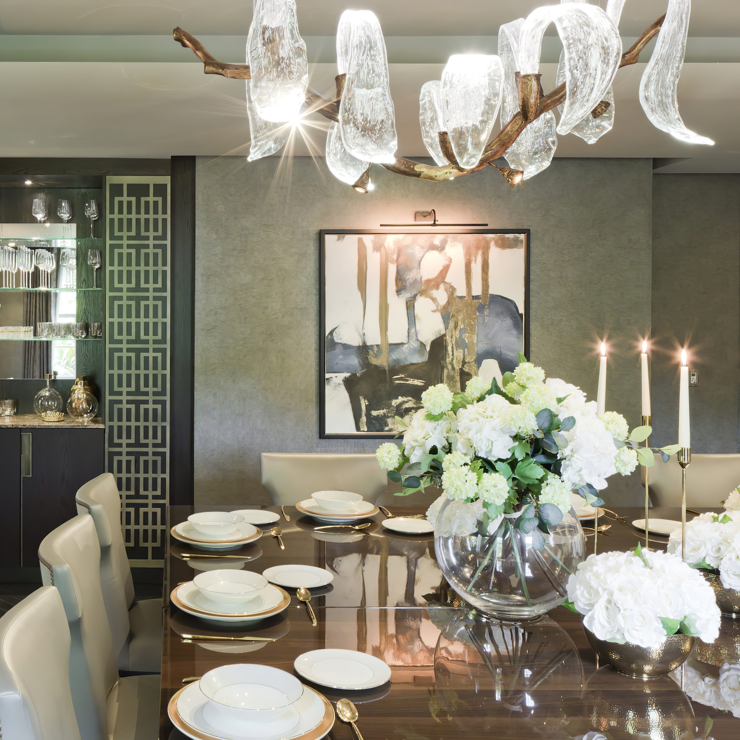 Icarus Wings Horizontal  Branch Chandelier