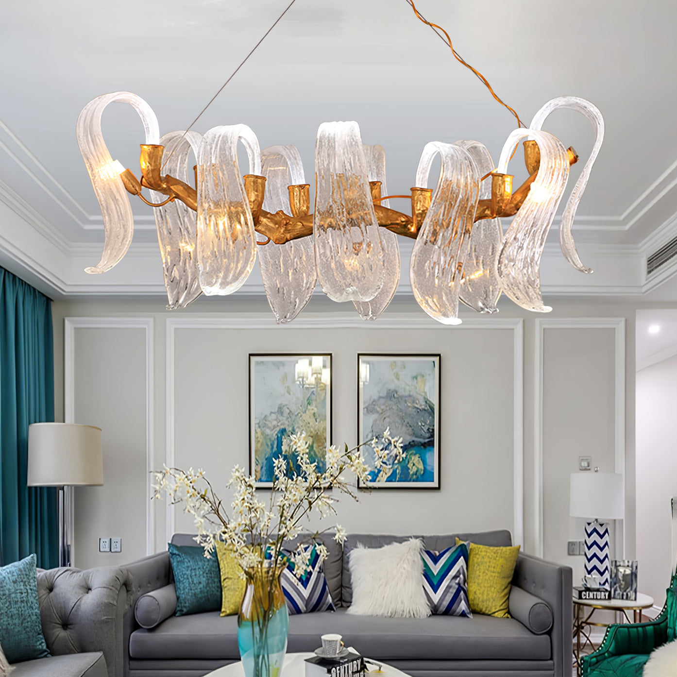 Icarus Wings Horizontal  Branch Chandelier