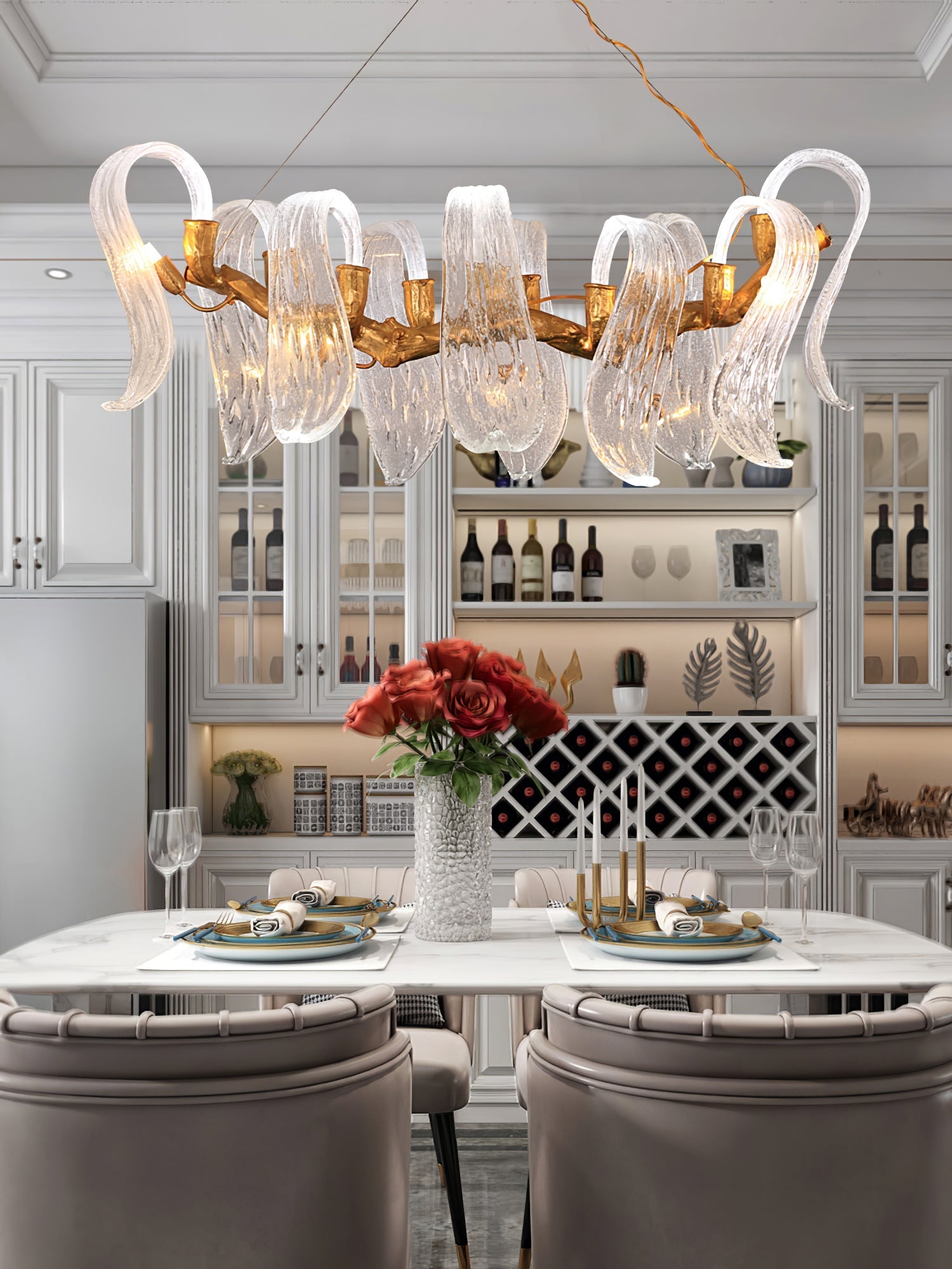 Icarus Wings Horizontal  Branch Chandelier