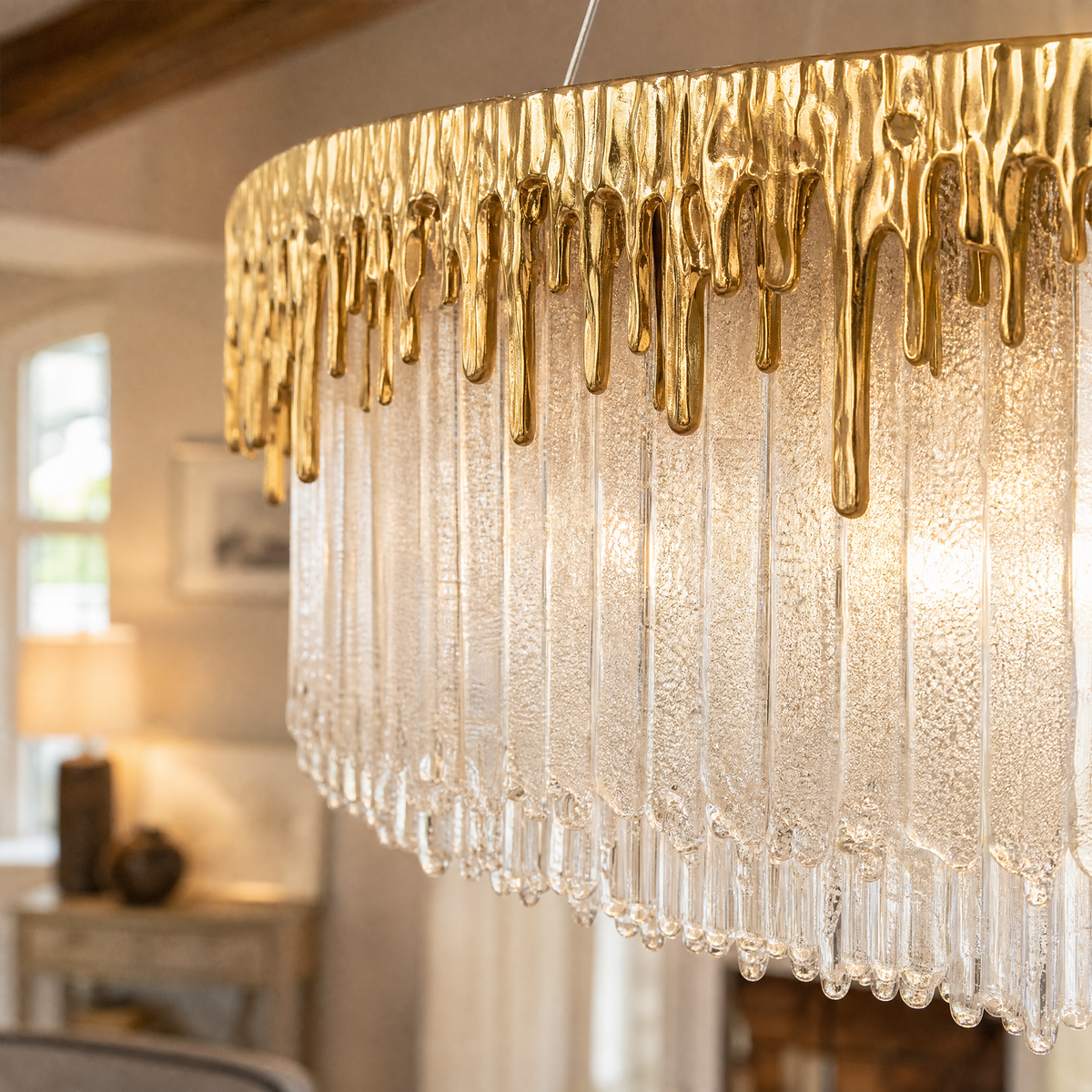 Ice Bloom Glass Chandelier D1000 - Copper
