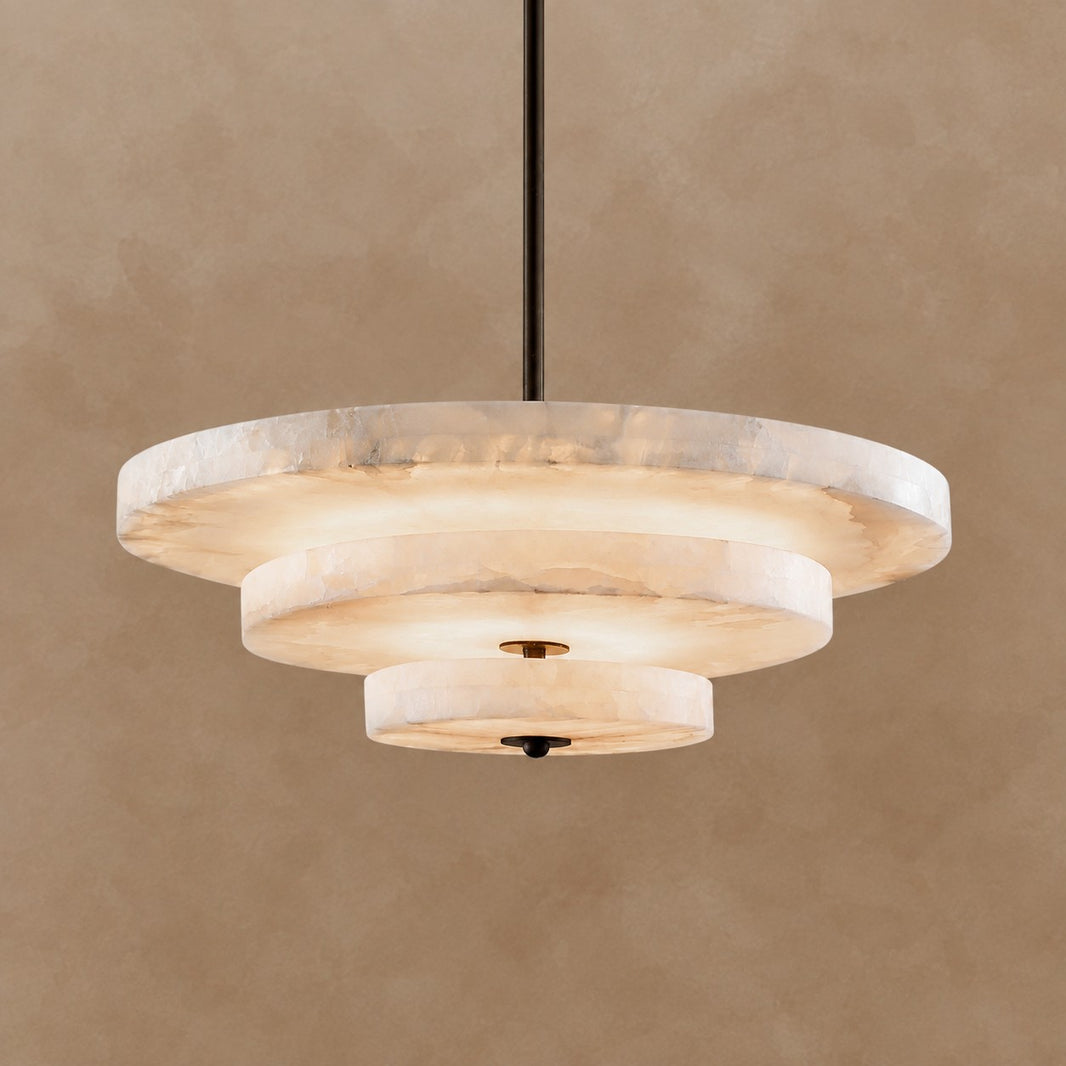 Ice Queen Alabaster Chandelier 33.5"