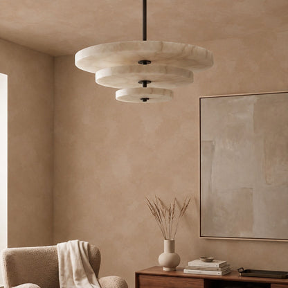 Ice Queen Alabaster Chandelier 33.5"