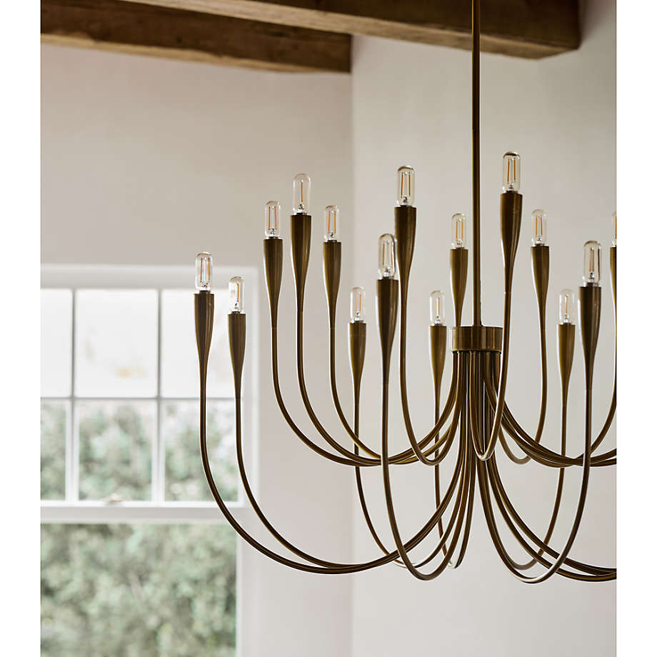 Iiona large brass candelabra chandelier light