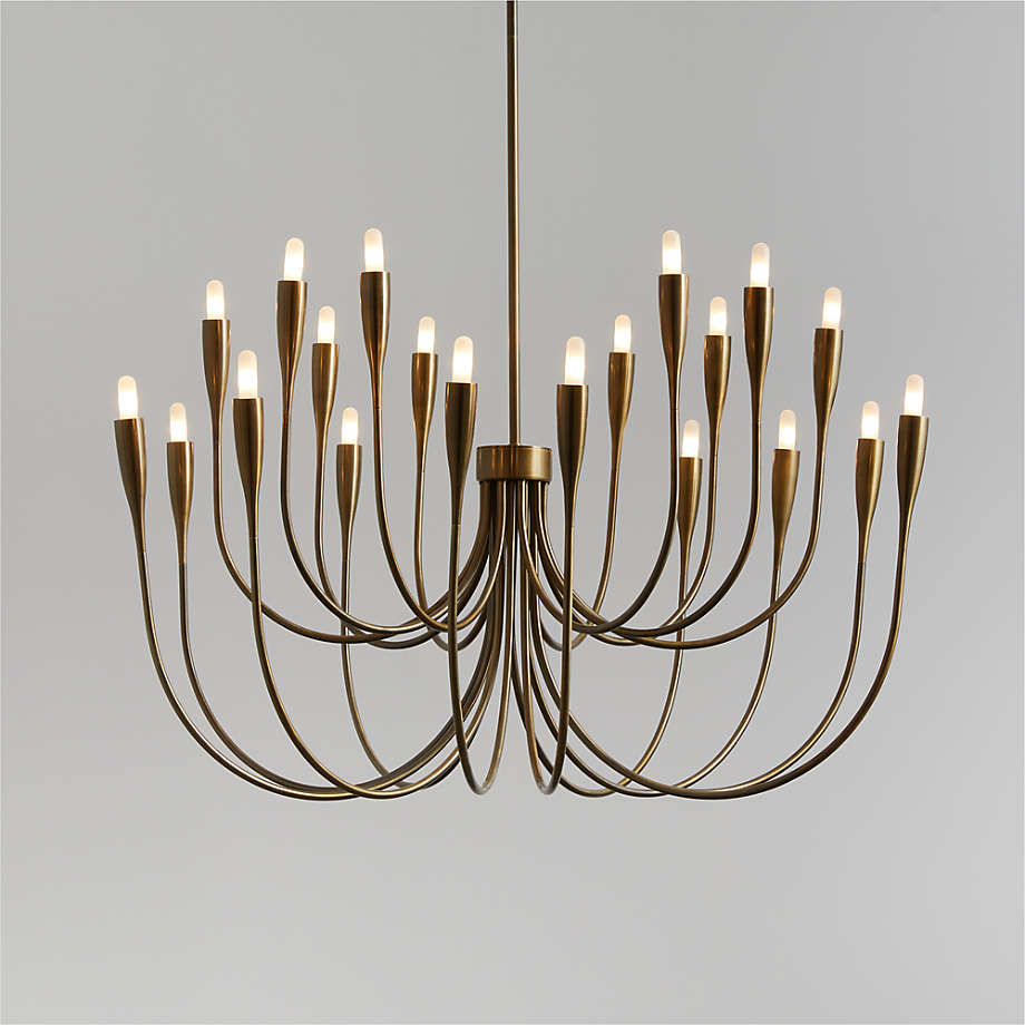 Iiona large brass candelabra chandelier light