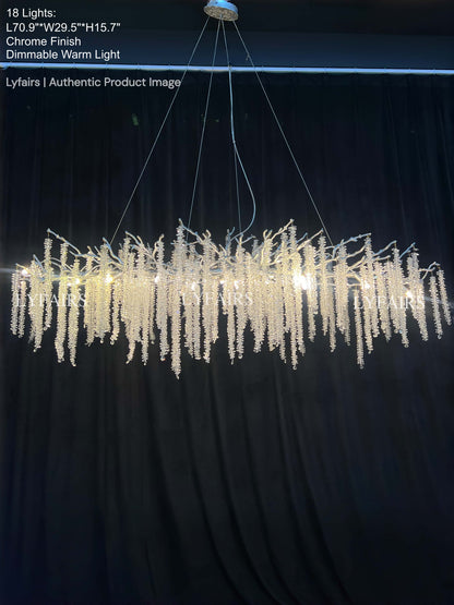 Branch Style Ceiling Light Crystal Icicle Chandelier