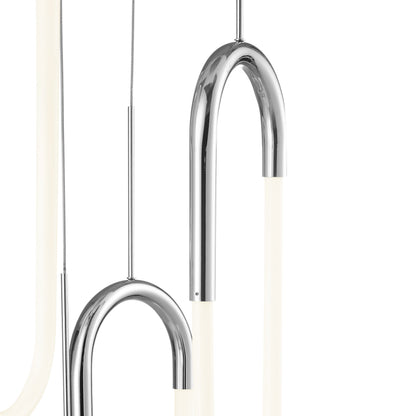 LED Five Clips Chandelier Chrome