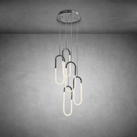 LED Five Clips Chandelier Chrome