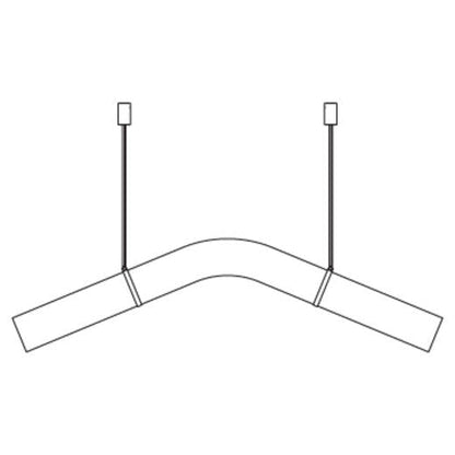 Modern Alabaster Curved Chandelier for Living/Dining Room