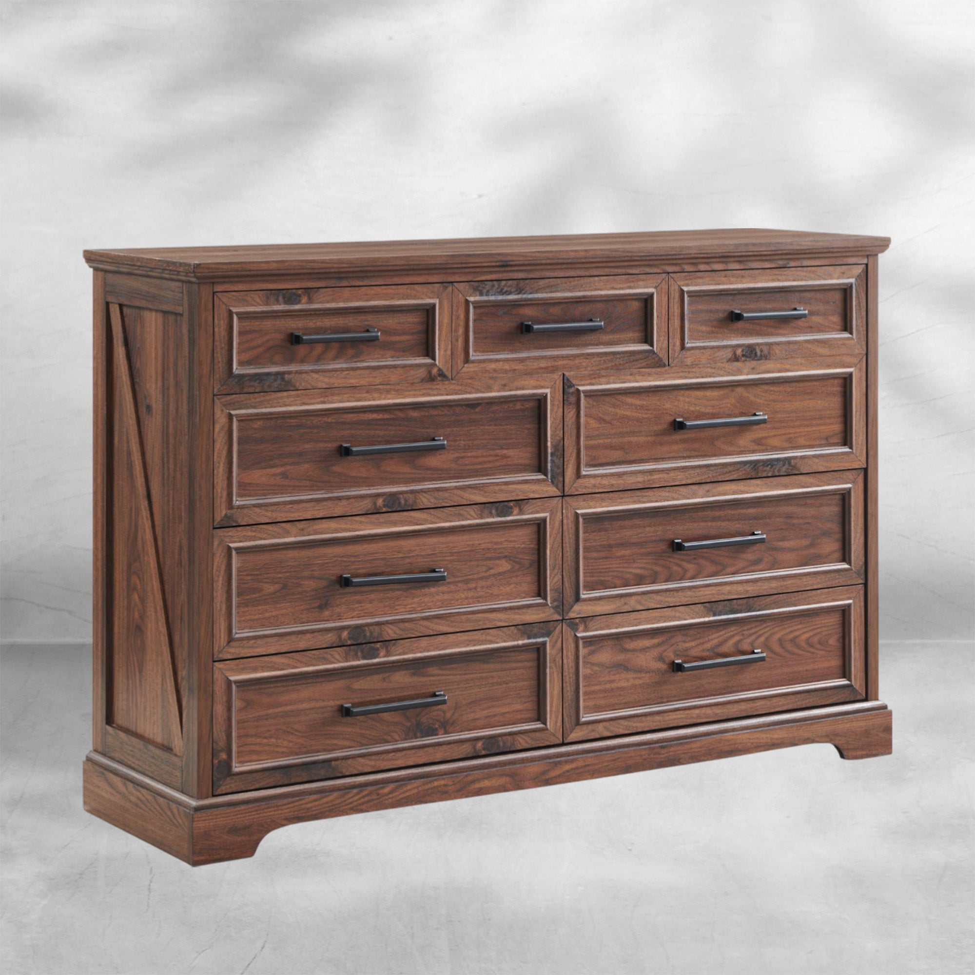 Farmhouse 9-Drawer Dresser with Roman Column